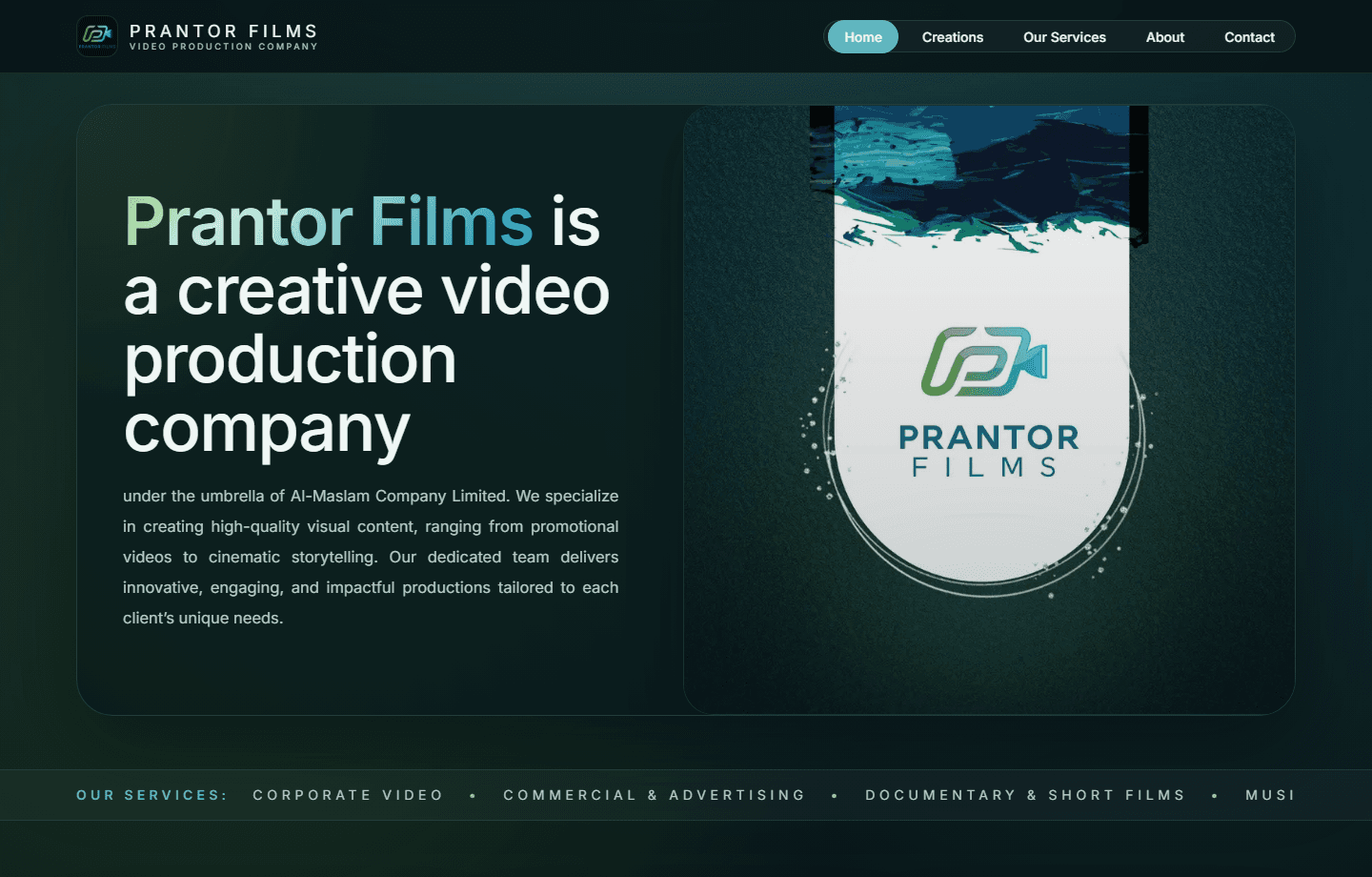 Prantor Films project by AZM Labs