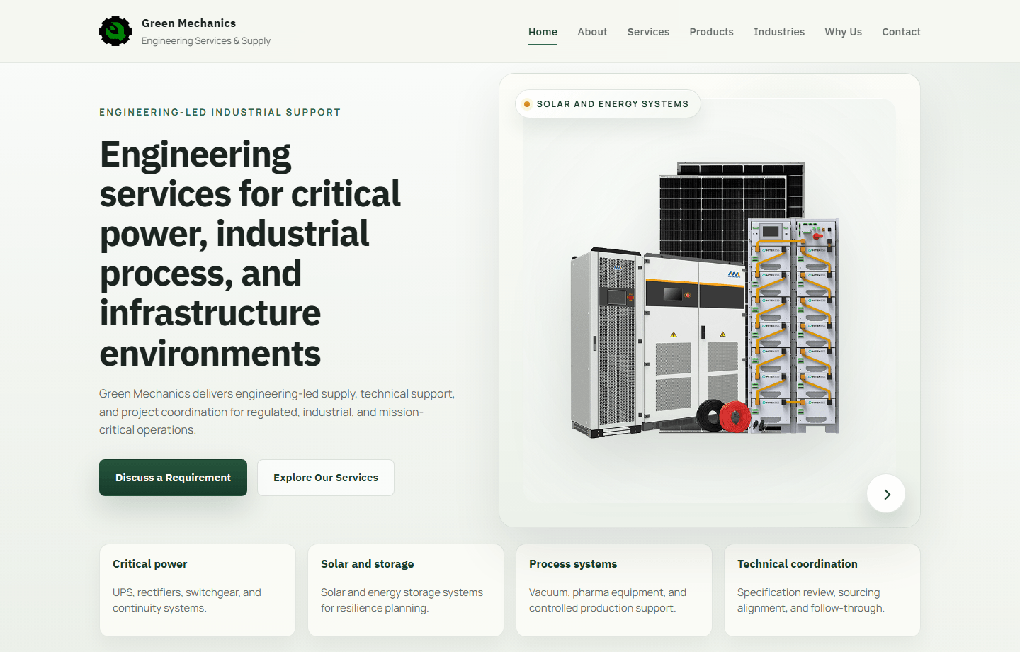 Green Mechanics responsive screen 5