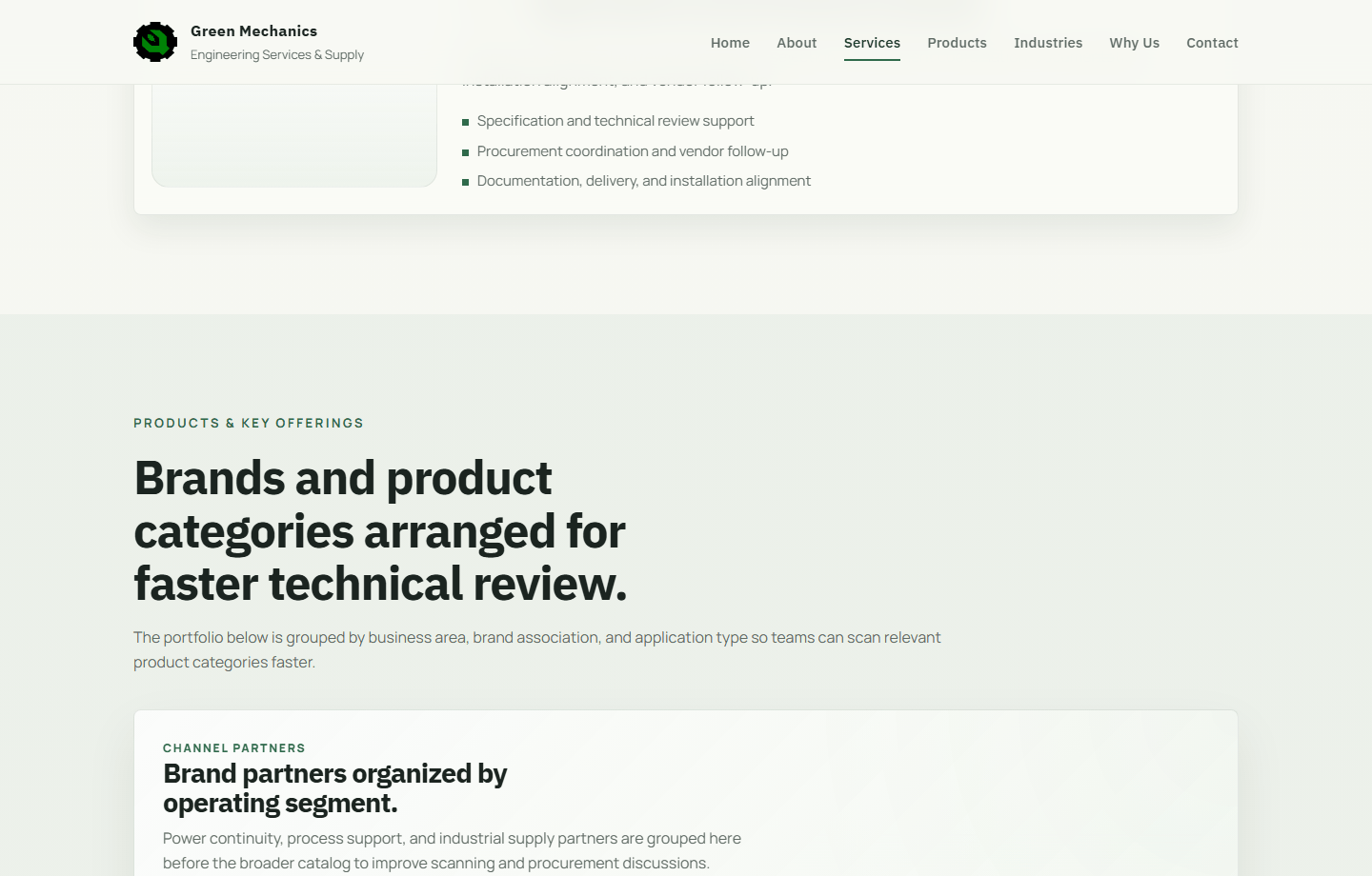 Green Mechanics responsive screen 8