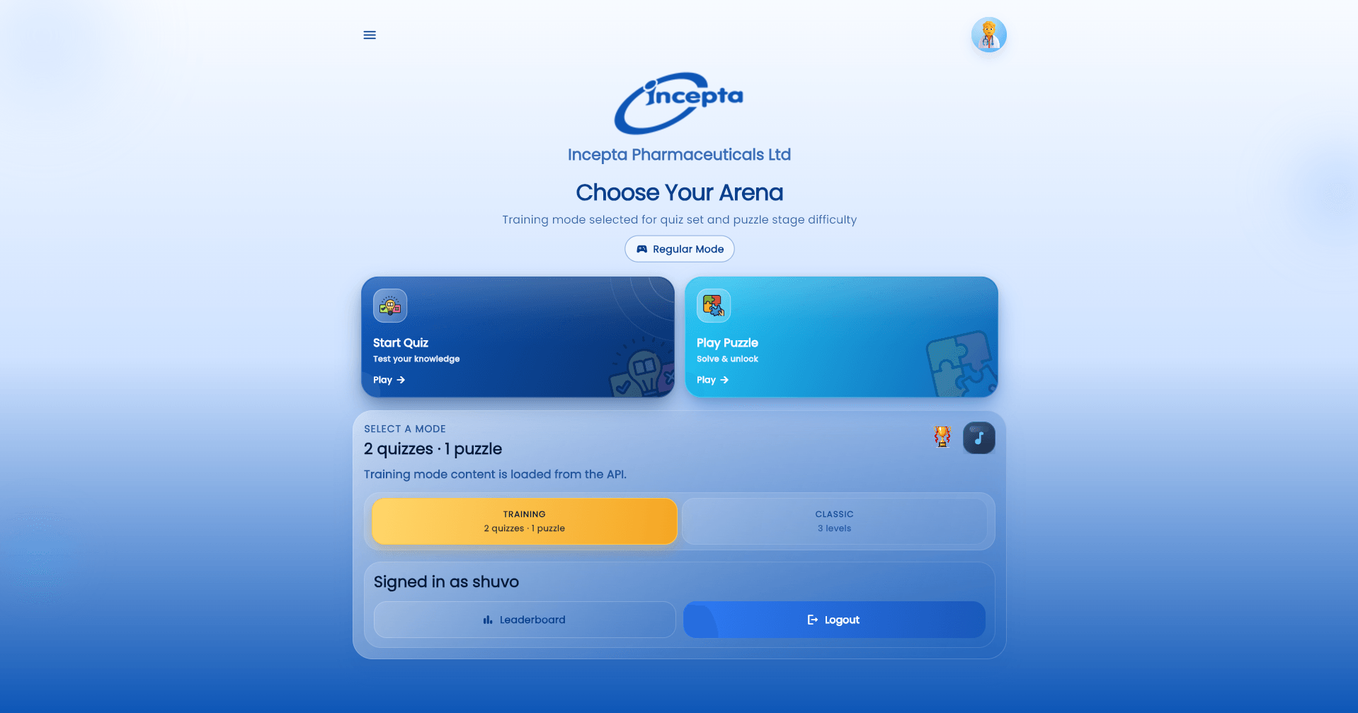 Incepta Quiz and Puzzle Game responsive screen 5