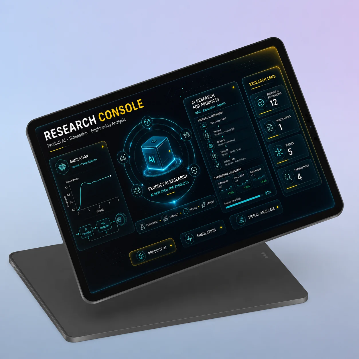 CEO AZM Labs Portfolio editorial composition 2